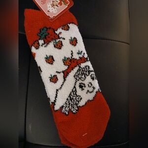 Strawberry Shortcake Fuzzy Socks- Nwt